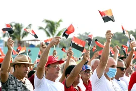 Bộ trưởng Ngoại giao Cuba nhấn mạnh Cuba đạt được những tiến bộ trong mô hình xã hội chủ nghĩa nhờ vào sự ủng hộ tích cực của quần chúng nhân dân. (Ảnh: Vũ Lê Hà/TTXVN)