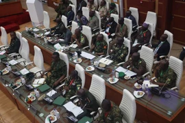 Cuộc họp của Ủy ban các Tư lệnh Quốc phòng Cộng đồng Kinh tế các Quốc gia Tây Phi về Niger ở Abuja (Nigeria) ngày 2/8/2023. (Ảnh: AFP/TTXVN)