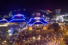 Lễ hội Dinh Cô-Long Hải (Lệ Cô) tại Di tích Dinh Cô thuộc thị trấn Long Hải (Long Điền, Bà Rịa-Vũng Tàu). (Ảnh: TTXVN phát)