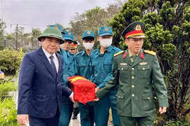 An táng 8 hài cốt liệt sỹ hy sinh trong kháng chiến chống Mỹ