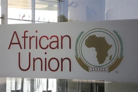 Biểu tượng của Liên minh châu Phi tại trụ sở ở Addis Ababa (Ethiopia). (Ảnh: AFP/TTXVN)