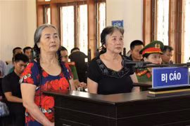 Hai bị cáo tại phiên toà. (Ảnh: TTXVN phát)