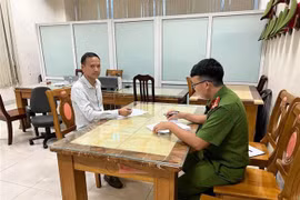 Đối tượng Nguyễn Xuân Thịnh tại cơ quan điều tra. (Ảnh: TTXVN phát)