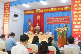 Quang cạnh buổi tiếp xúc cử tri thành phố Long Xuyên (tỉnh An Giang). (Ảnh: Công Mạo/TTXVN)