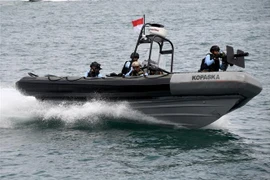 Lực lượng người nhái của Hải quân Indonesia tham gia cuộc diễn tập an ninh trước Hội nghị thượng đỉnh G20, tại cảng Benoa thuộc đảo Bali (Indonesia), ngày 9/11/2022. (Ảnh minh họa: AFP/TTXVN)