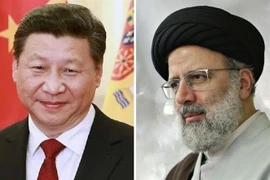 Chủ tịch Trung Quốc Tập Cận Bình (trái) và Tổng thống Iran Ebrahim Raisi. (Ảnh: IRNA/TTXVN)