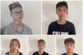 Các đối tượng bị bắt giữ. (Ảnh: TTXVN phát)