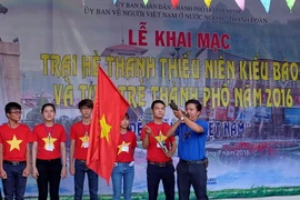 Kèn lệnh xuất quân tại lễ khai mạc. (Ảnh: Thế Anh/TTXVN)