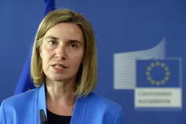 Đại diện cấp cao về chính sách an ninh và đối ngoại của EU, bà Federica Mogherini. (Nguồn: AFP)