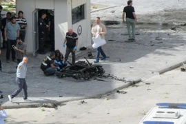 Hiện trường vụ tấn công ở Gaziantep, Thổ Nhĩ Kỳ ngày 1/5. (Nguồn: AFP/TTXVN)