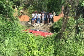 Hiện trường vụ tai nạn. (Nguồn: TTXVN phát)