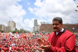 Tổng thống Venezula Nicolas Maduro trong cuộc tuần hành ủng hộ Chính phủ tại Caracas, Venezuela ngày 1/9. (Nguồn: EPA/TTXVN)