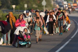 Người tị nạn trên đường từ Hungary đến Áo. (Nguồn: Getty Images)