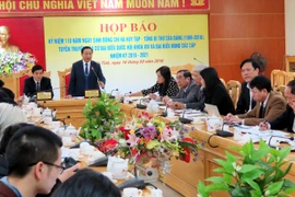 Quang cảnh buổi họp báo. (Ảnh Công Tường/TTXVN)