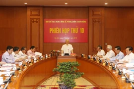 Toàn cảnh phiên họp thứ 10 Ban Chỉ đạo Trung ương về phòng, chống tham nhũng. (Ảnh: Trí Dũng/TTXVN)
