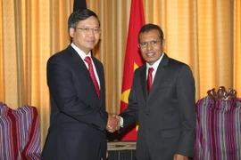 Tổng thống Timor Leste Taur Matan Ruak tiếp Indonesia, kiêm nhiệm tại Timor Leste, Hoàng Anh Tuấn đến trình Quốc thư. (Nguồn: Đại sứ quán Việt Nam tại Indonesia)