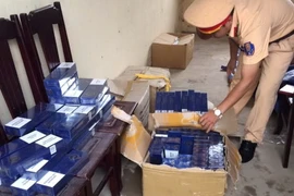 Số thuốc lá lậu bị thu giữ.