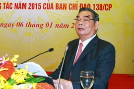 Thường trực Ban Bí thư Lê Hồng Anh phát biểu chỉ đạo hội nghị. (Ảnh: Doãn Tấn/TTXVN) 