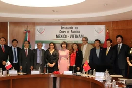 Đại sứ Lê Linh Lan chụp ảnh chung với Nhóm nghị sỹ hữu nghị Mexico-Việt Nam. (Nguồn: Phân xã Mexico)