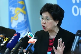 Giám đốc Tổ chức Y tế thế giới Margaret Chan phát biểu tại một cuộc họp báo ở Bắc Kinh (Trung Quốc) ngày 29/7. (Nguồn: EPA/TTXVN)
