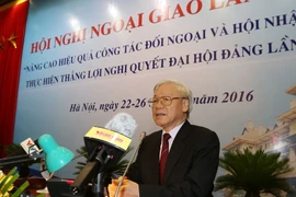 Tổng Bí thư Nguyễn Phú Trọng phát biểu chỉ đạo Hội nghị. (Ảnh:Trí Dũng/TTXVN)