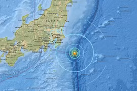 Vị trí tâm trấn trận động đất. (Nguồn: earthquake.usgs.gov)