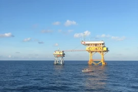 Nhà giàn DK1 vững vàng nơi thềm lục địa phía Nam Tổ quốc. (Ảnh: Ngọc Thu/Vietnam+)