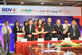Lãnh đạo các bên tham gia ký kết. (Nguồn: BIDV) 