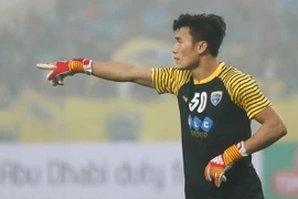 Bùi Tiến Dũng sẽ bắt chính vì được sự nâng đỡ của FLC Thanh Hóa. (Ảnh: Thùy Minh/Vietnam+)