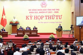 Chủ tịch Quốc hội Vương Đình Huệ phát biểu. (Ảnh: Doãn Tấn/TTXVN)