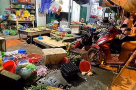 Hiện trường nơi xảy ra vụ tai nạn. (Ảnh: TTXVN phát)