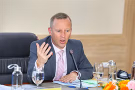 Ông Gareth Ward, Đại sứ Vương quốc Anh tại Việt Nam phát biểu. (Ảnh: Tuấn Đức/TTXVN)