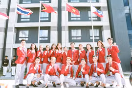 Đoàn thể thao Việt Nam tham dự lễ thượng cờ SEA Games 30 tại Philippines vào tháng 11/2019.(Nguồn: Bộ Văn hóa thể thao và Du lịch)