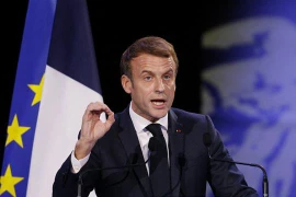 Tổng thống Pháp Emmanuel Macron phát biểu tại một sự kiện ở Paris. (Ảnh: AFP/TTXVN)