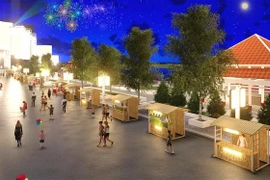 Phối cảnh các hoạt động tại tuyến phố đi bộ Ninh Kiều. (Ảnh: Ánh Tuyết/TTXVN)