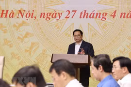 Thủ tướng Phạm Minh Chính phát biểu chỉ đạo. (Ảnh: Lâm Khánh/TTXVN)