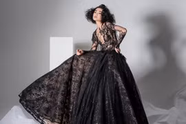 Kha Mỹ Vẫn trong bộ sưu tập mới của Julien Fournie. (Nguồn ảnh: BeU Models)