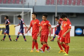 [Photo] U19 Việt Nam thi đấu quật cường trước Nhật Bản