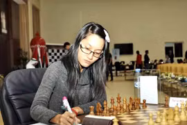 Kỳ thủ Võ Thị Kim Phụng. (Nguồn: TTXVN)