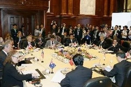 Đại diện các nước tham gia vòng đàm phán TPP thứ 19. (Ảnh: Kyodo/TTXVN)