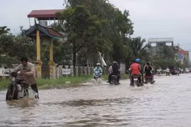 Mưa to gây ngập lụt nghiêm trọng tại Banteay Meanchey. (Nguồn:DAP news )