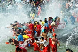 Hình ảnh trong lễ hội Songkran. (Nguồn: Internet)