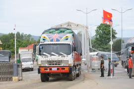 Cửa khẩu quốc tế Tịnh Biên. (Ảnh: Công Mạo/TTXVN)
