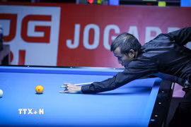 Cơ thủ Trần Quyết Chiến của tuyển billiards Việt Nam. (Nguồn: TTXVN)