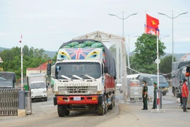 Cửa khẩu quốc tế Tịnh Biên. (Ảnh: Công Mạo/TTXVN)