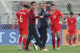 Tuyển Việt Nam liệu có điểm số danh dự khi rời Asian Cup 2023. (Ảnh: Hoàng Linh/TTXVN)