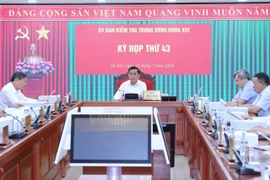 Kỳ họp thứ 43 Ủy ban Kiểm tra Trung ương. (Ảnh: Phương Hoa/TTXVN)