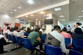 Phiên đấu giá đất tại Hoài Đức Hà Nội với giá trúng cao nhất hơn 133,3 triệu đồng/1m2, thấp nhất 91,3 triệu đồng/1m2. (Ảnh: TTXVN phát)