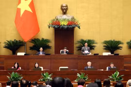 Phó Chủ tịch Quốc hội Nguyễn Khắc Định điều hành phiên họp. (Ảnh: An Đăng/TTXVN)