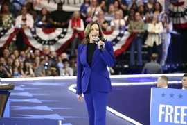 Ứng cử viên Tổng thống Mỹ của đảng Dân chủ, Phó Tổng thống Kamala Harris. (Ảnh: Kyodo/TTXVN)